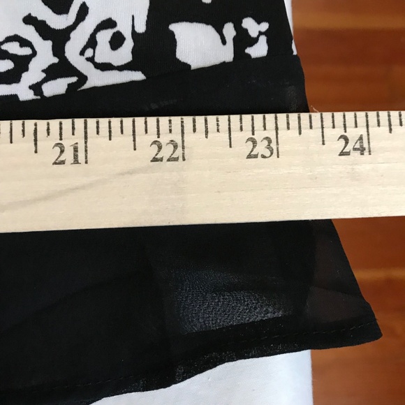 PerSeption Concept Sleeveless Blouse Lattice Neck Chiffon Ruffle Hem Size Large - Picture 14 of 16